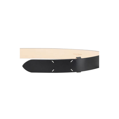 Maison Margiela Logoed Belt Calf Leather Belt Hinged Closure