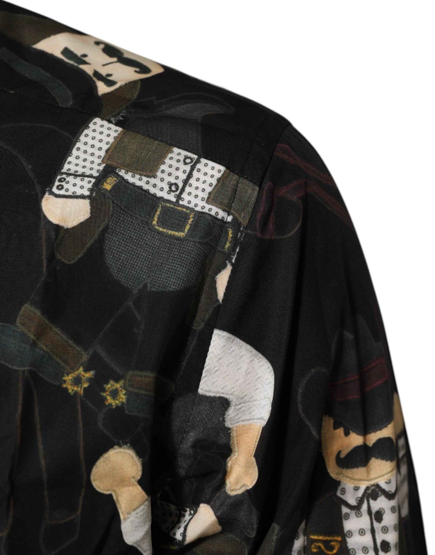 Dolce & Gabbana Black Cowboy Collared GOLD Formal Dress Shirt by Dolce & Gabbana