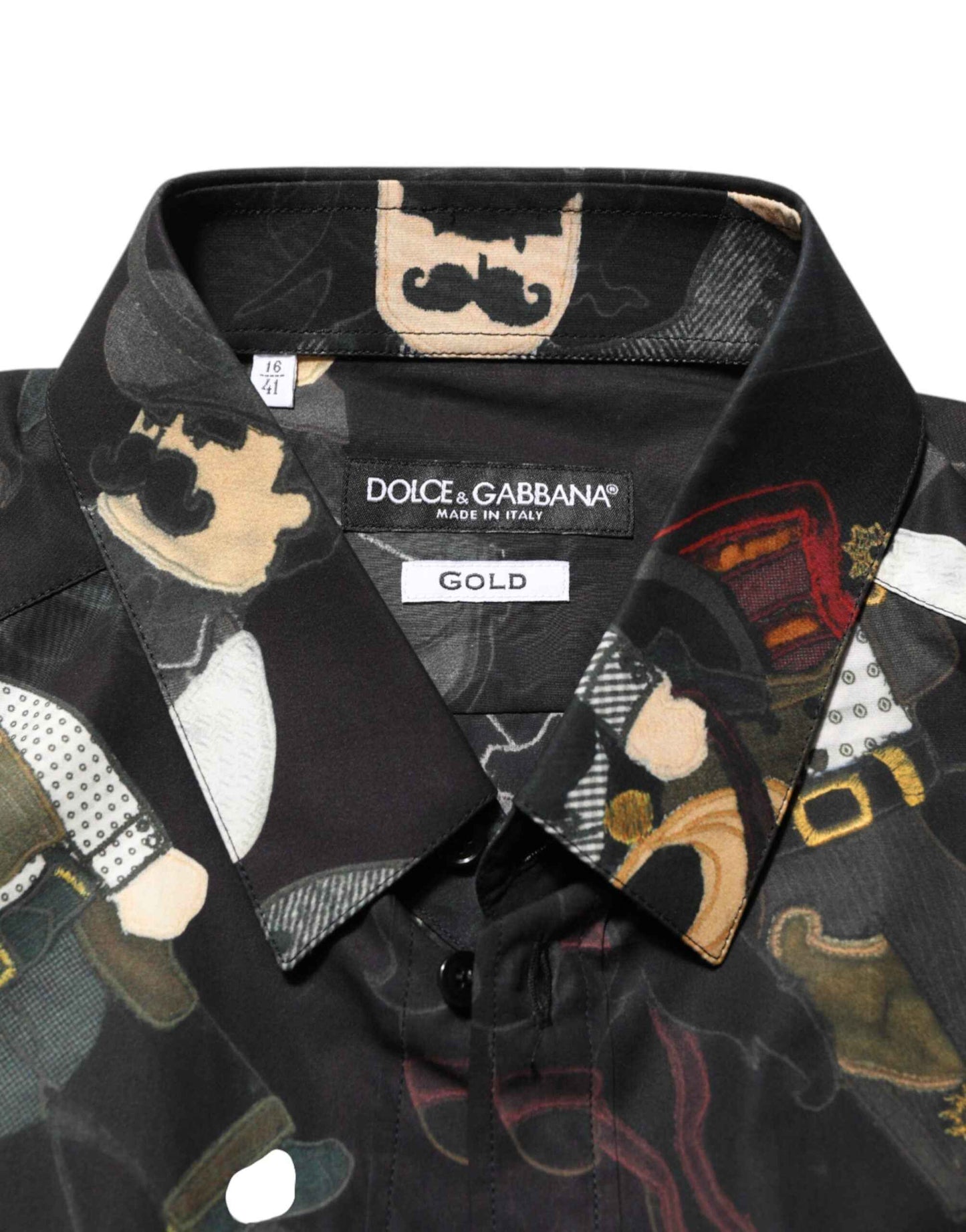 Dolce & Gabbana Black Cowboy Collared GOLD Formal Dress Shirt by Dolce & Gabbana