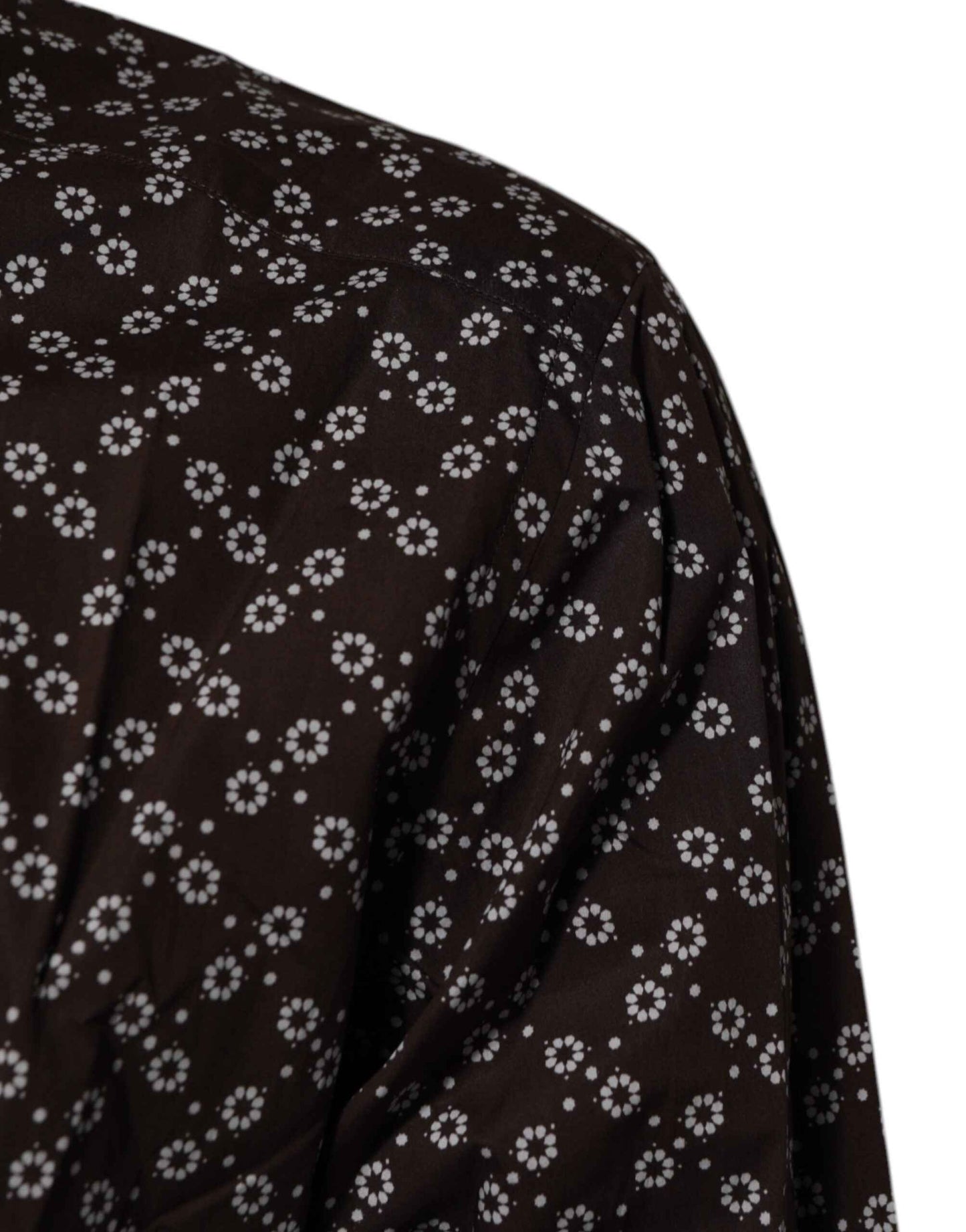 Dolce & Gabbana BrownFloral Collared GOLD Formal Dress Shirt by Dolce & Gabbana