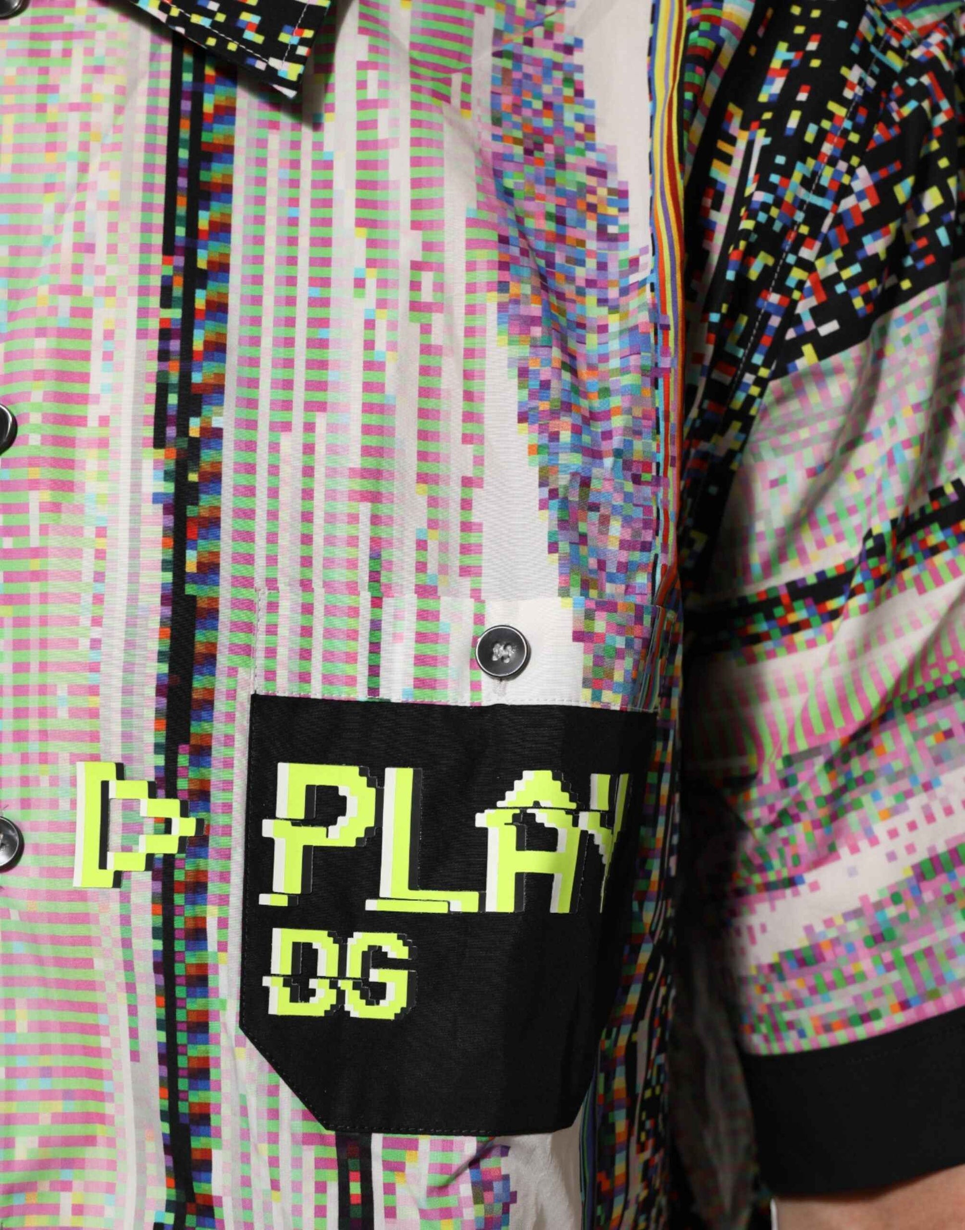 Dolce & Gabbana Multicolor Graphic Collared Casual Shirt by Dolce & Gabbana