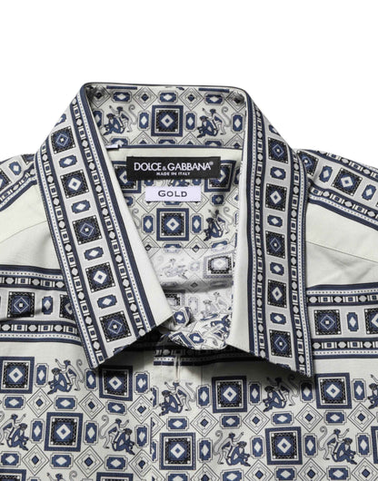 Dolce & Gabbana Multicolor Monkey Tie Print GOLD Dress Shirt by Dolce & Gabbana