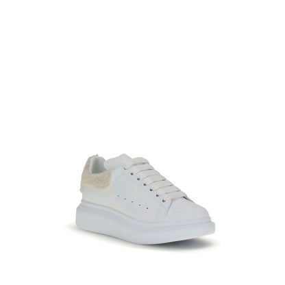 Alexander McQueen Oversize Leather Sneaker White Beige