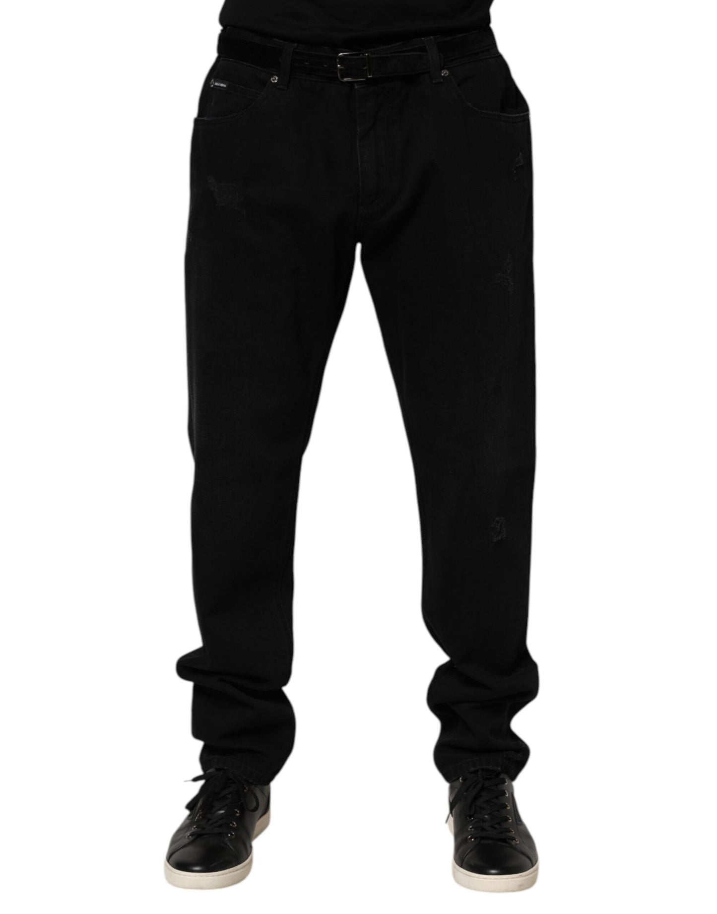 Dolce & Gabbana Black Cotton Regular Denim Men Trouser Jeans - from Dolce & Gabbana