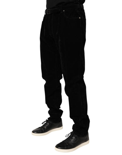 Dolce & Gabbana Black Cotton Slim Fit Denim Trouser Jeans - from Dolce & Gabbana