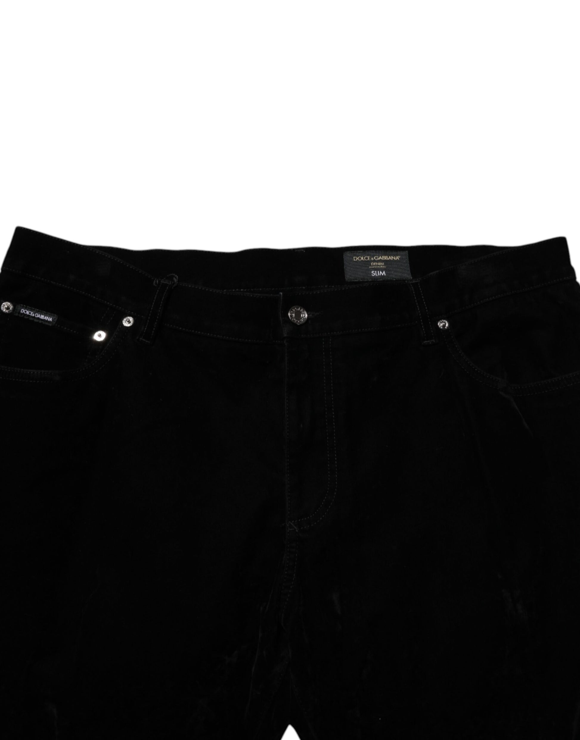 Dolce & Gabbana Black Cotton Slim Fit Denim Trouser Jeans - from Dolce & Gabbana