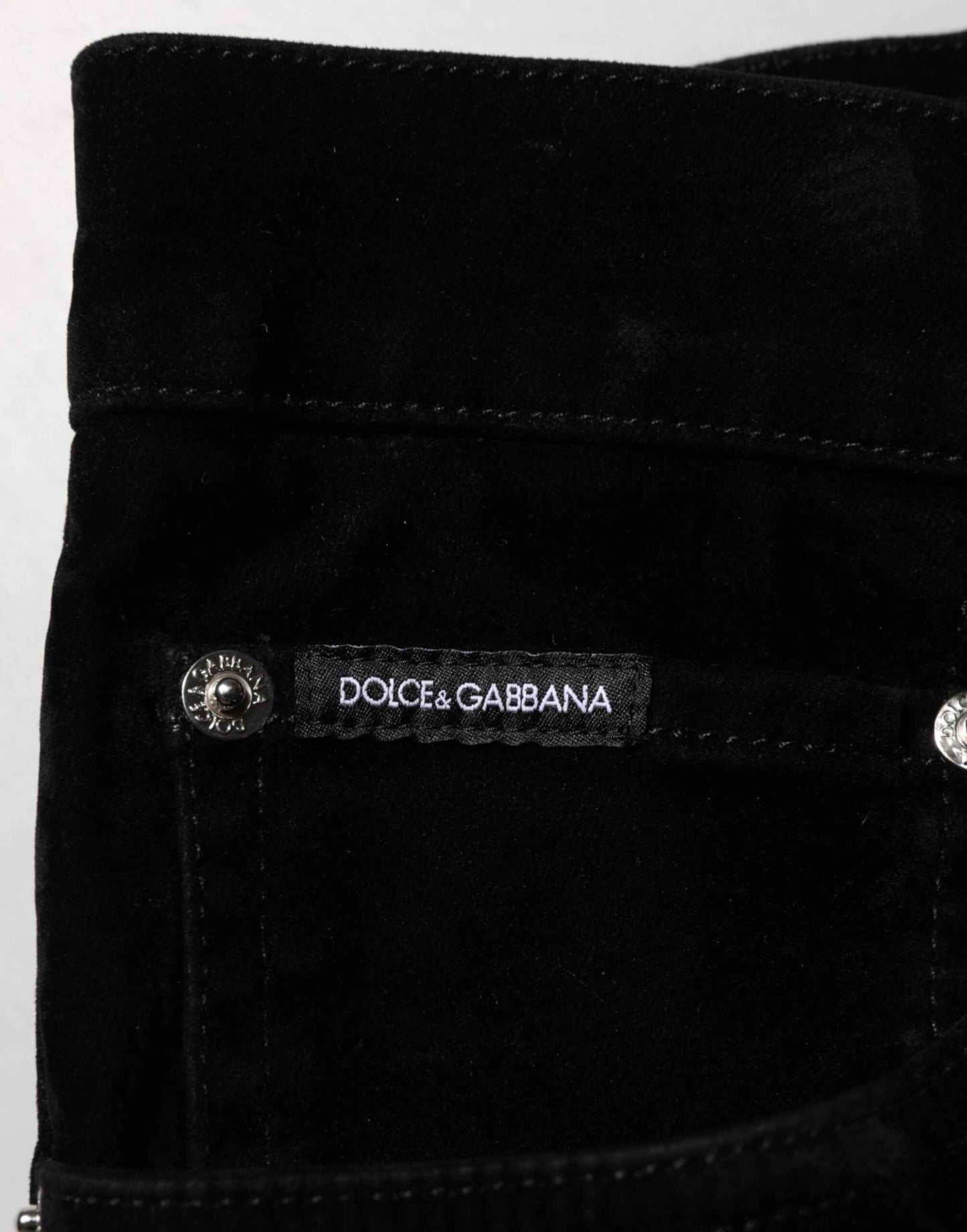 Dolce & Gabbana Black Cotton Slim Fit Denim Trouser Jeans by Dolce & Gabbana
