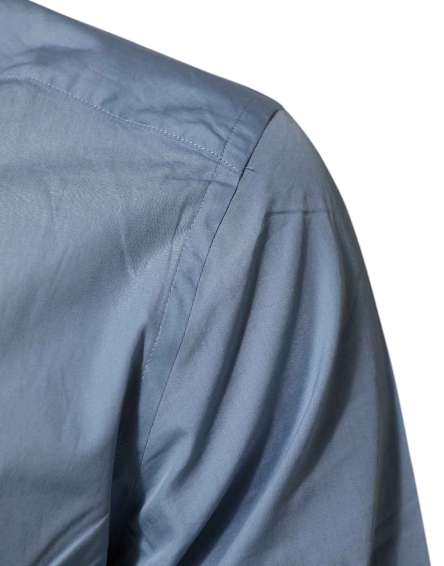 Dolce & Gabbana Blue Cotton Collared GOLD Formal Dress Shirt by Dolce & Gabbana