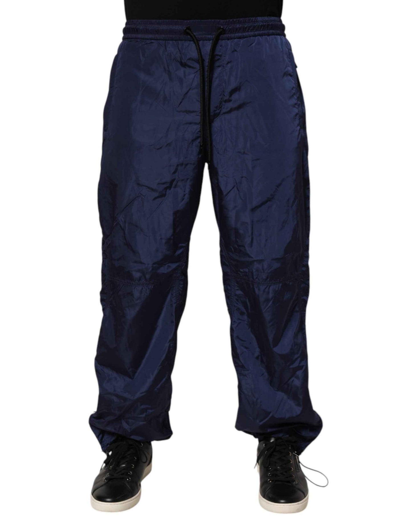 Dolce & Gabbana Blue Nylon Straight Jogger Sweatpants Pants by Dolce & Gabbana