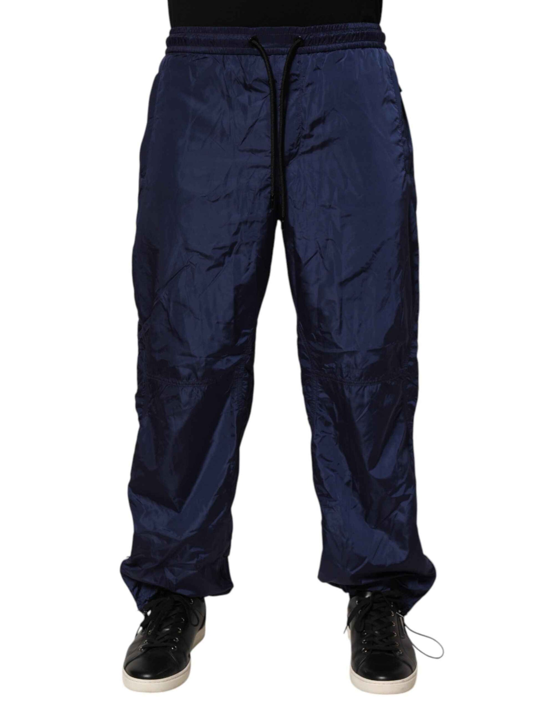 Dolce & Gabbana Blue Nylon Straight Jogger Sweatpants Pants by Dolce & Gabbana