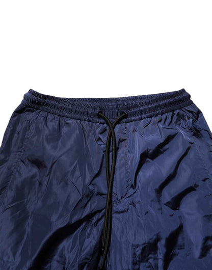 Dolce & Gabbana Blue Nylon Straight Jogger Sweatpants Pants by Dolce & Gabbana