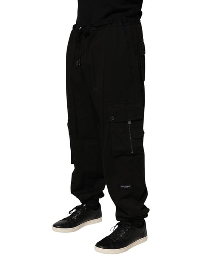 Dolce & Gabbana Black Cotton Cargo Jogger Sweatpants Pants - from Dolce & Gabbana