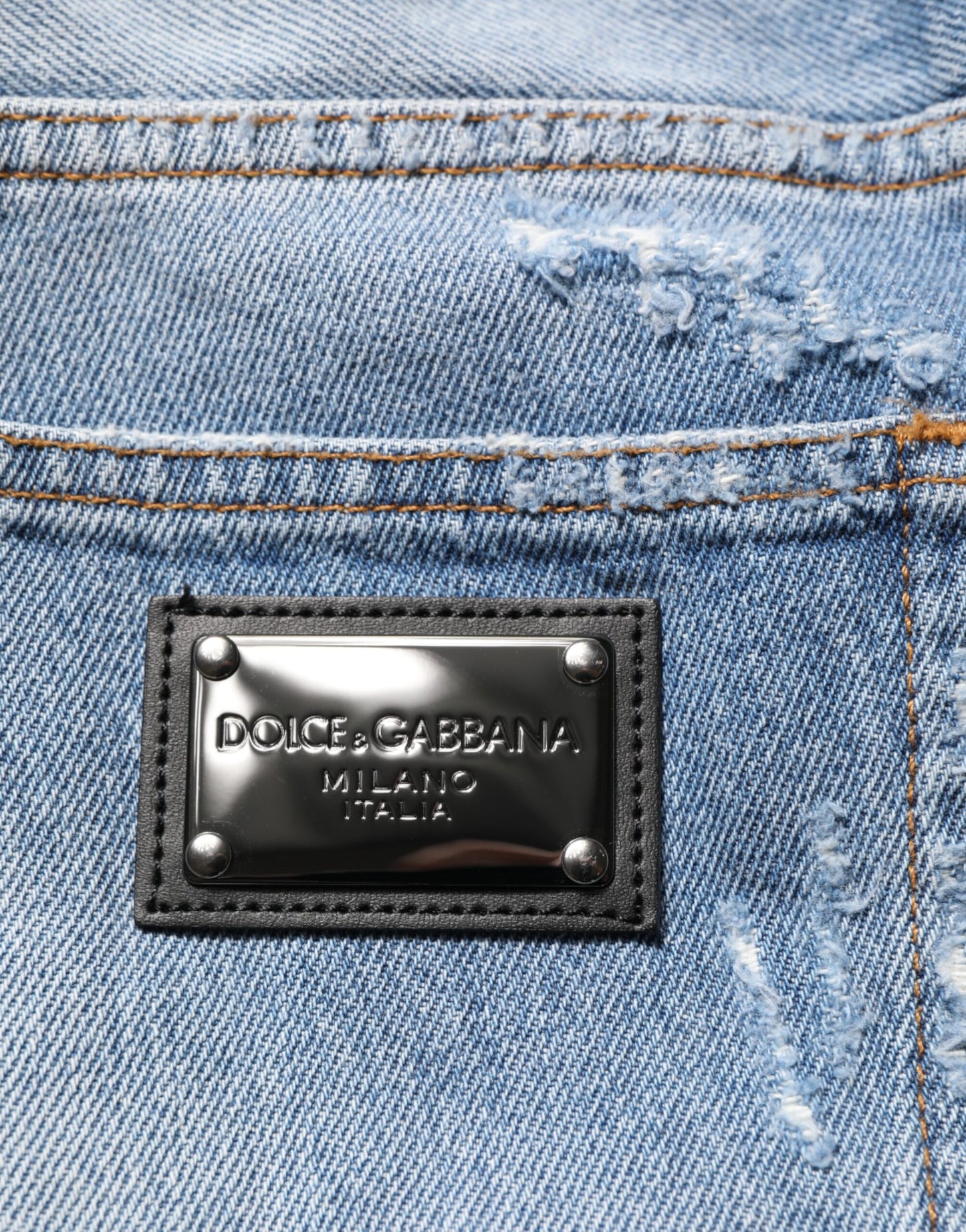 Dolce & Gabbana Blue Distressed Ripped Denim Trouser Jeans - from Dolce & Gabbana