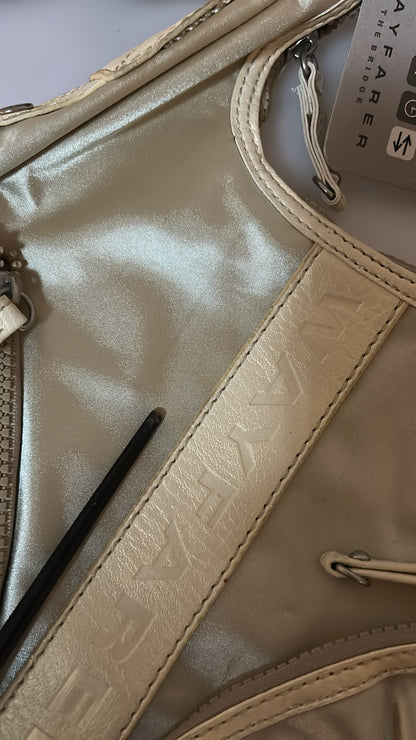 WAYFARER White Shoulder Crossbody Sling Fabric Purse by WAYFARER