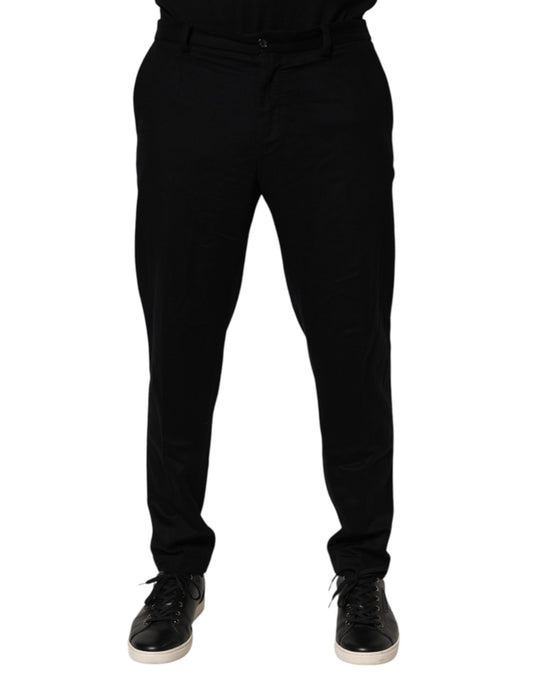 Dolce & Gabbana Kasjmier Formele Broek Zwart Couture