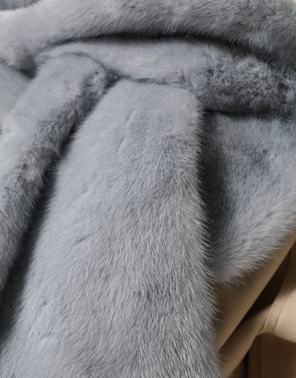 Dolce & Gabbana Powder Blue Mink Fur Neck Warmer Scarf by Dolce & Gabbana