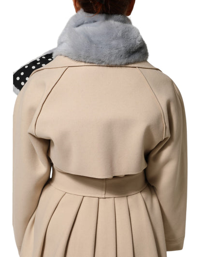 Dolce & Gabbana Powder Blue Mink Fur Neck Warmer Scarf by Dolce & Gabbana