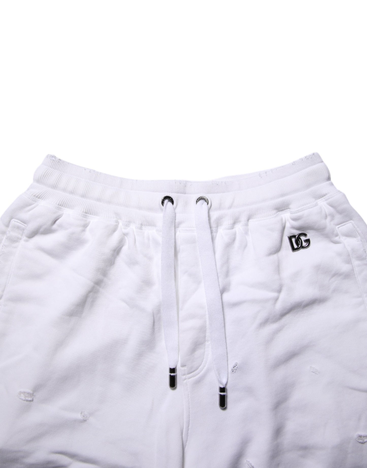 Dolce & Gabbana Bermuda Shorts Katoen Wit Midden Taille