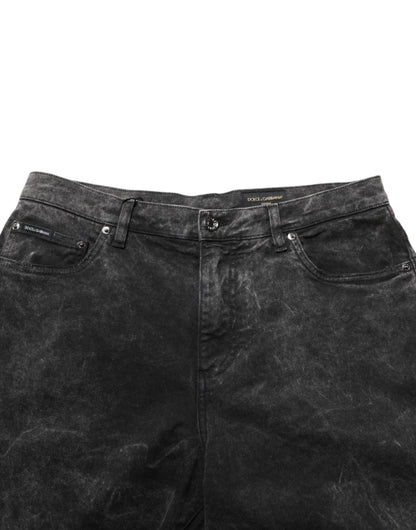 Dolce & Gabbana Bermuda Short Katoen Denim – Zwart/Midden