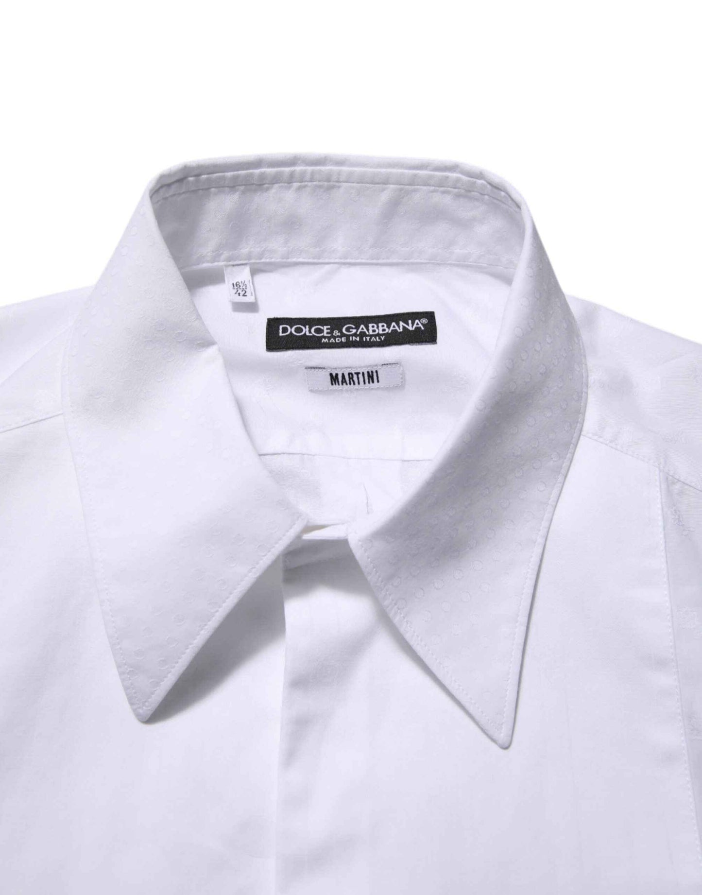Dolce & Gabbana White Cotton MARTINI Bib Formal Dress Shirt
