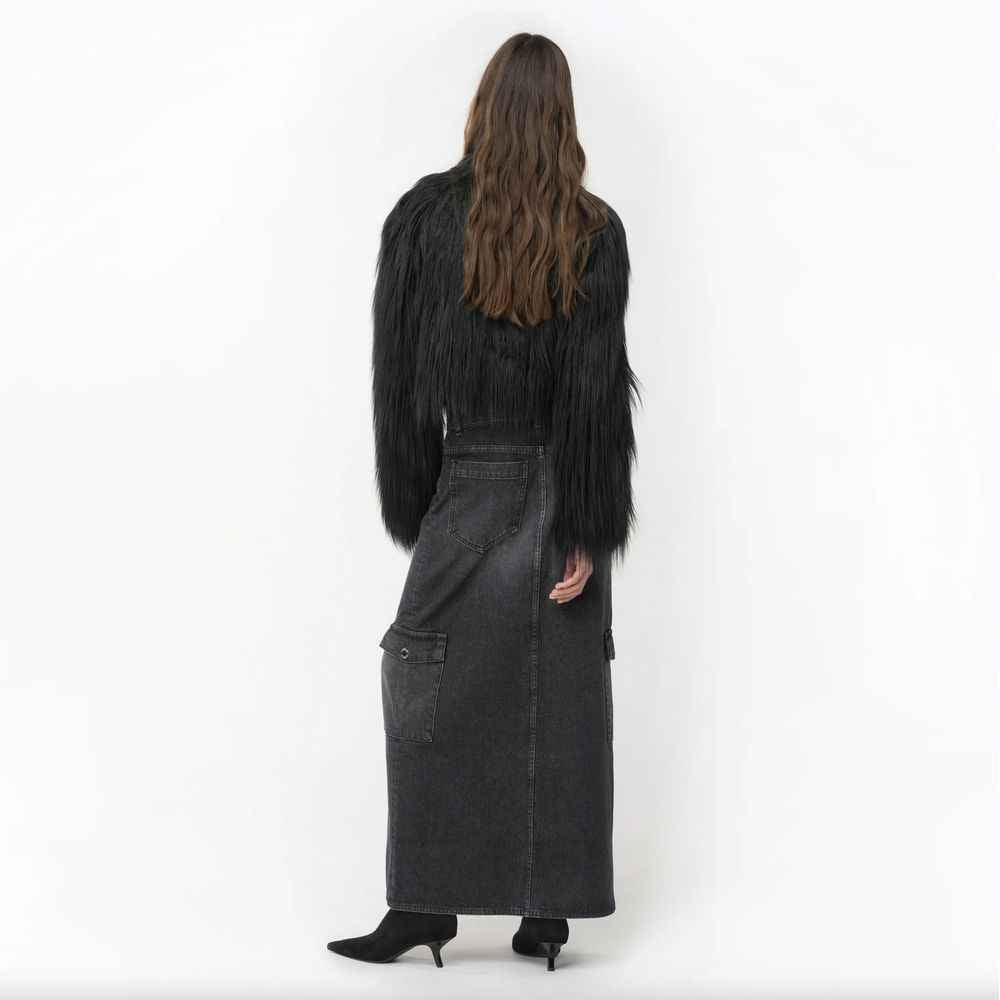 PINKO Black Cotton Skirt