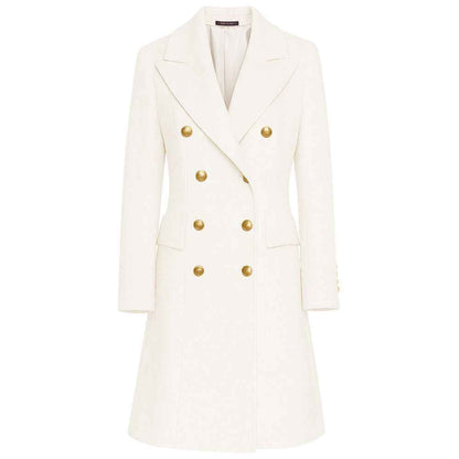Made in Italy White Wool Jackets & Coat