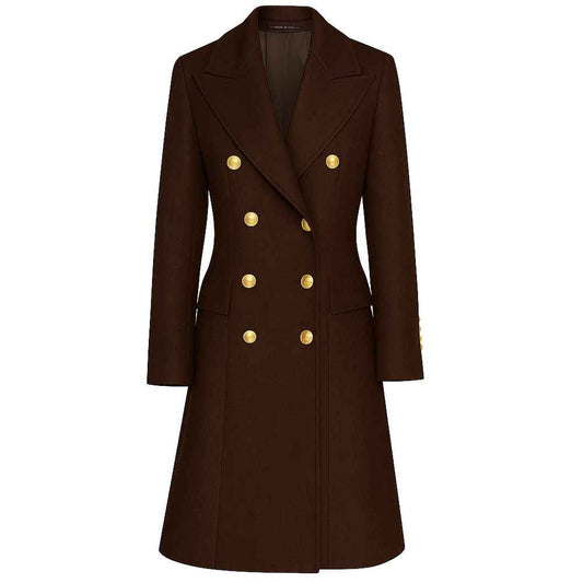 Made in Italy Brown Wool Jackets & Coat