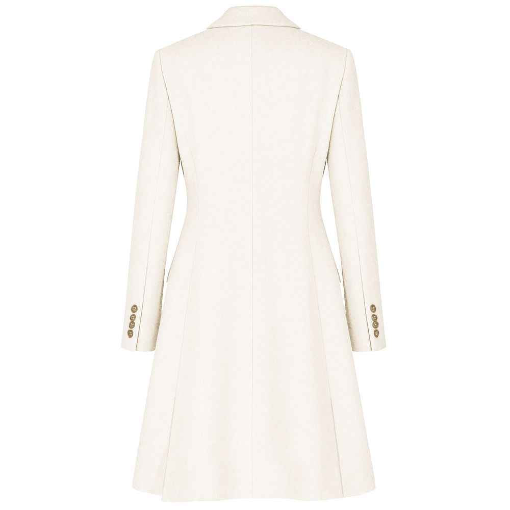 Made in Italy White Wool Jackets & Coat