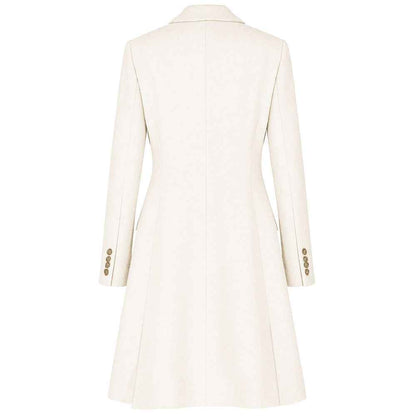 Made in Italy White Wool Jackets & Coat
