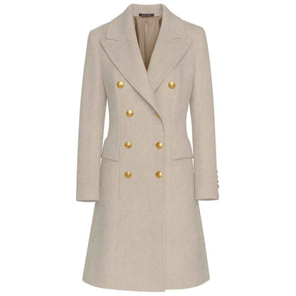 Made in Italy Beige Wool Jackets & Coat