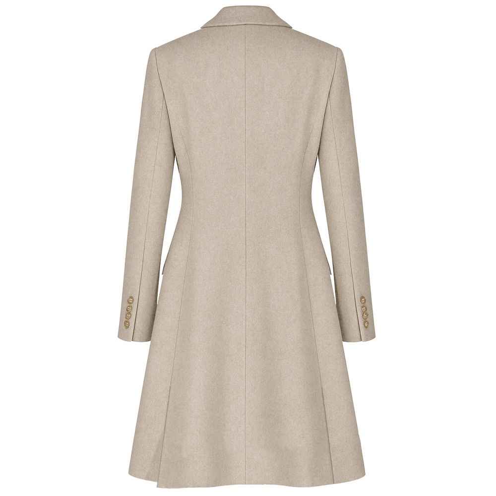Made in Italy Beige Wool Jackets & Coat