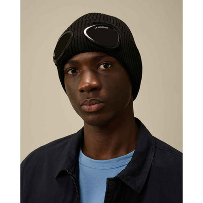 C.P. Company Black Wool Hats & Cap