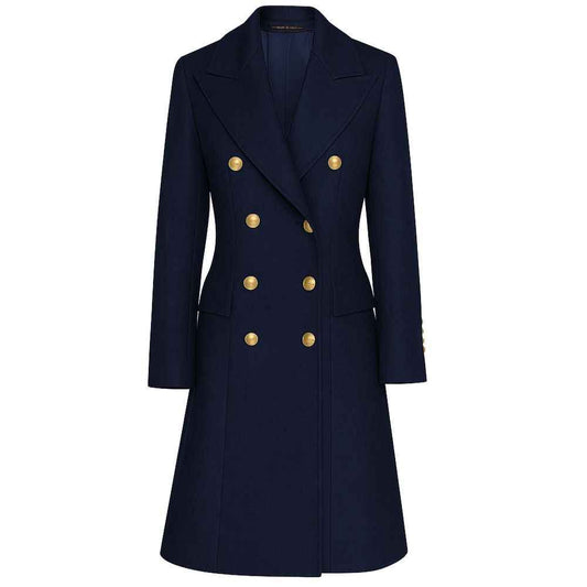 Made in Italy Blue Wool Jackets & Coat