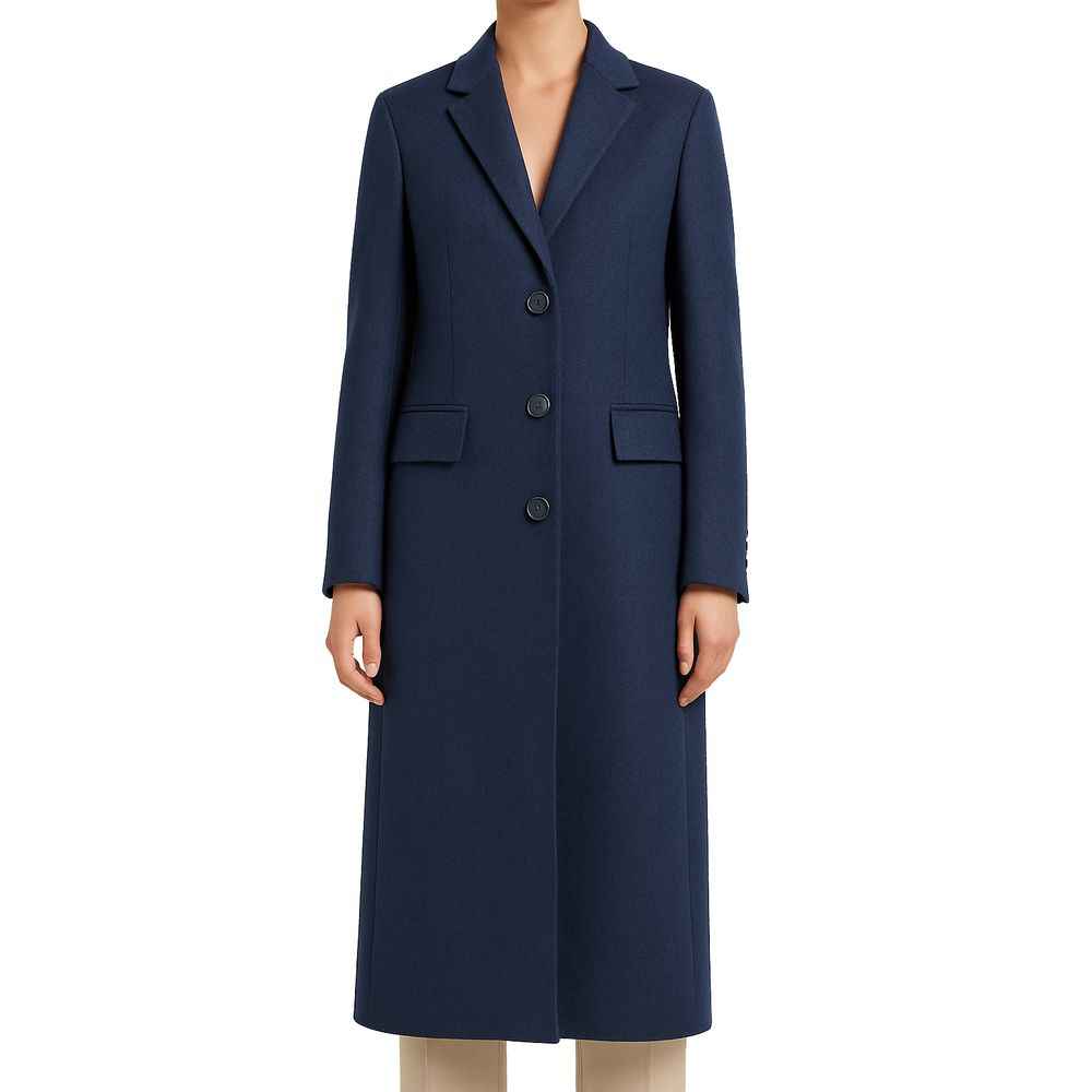 Made in Italy Blue Wool Jackets & Coat