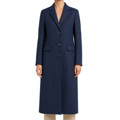 Made in Italy Blue Wool Jackets & Coat