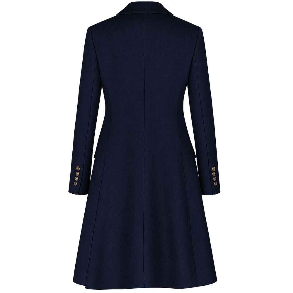 Made in Italy Blue Wool Jackets & Coat