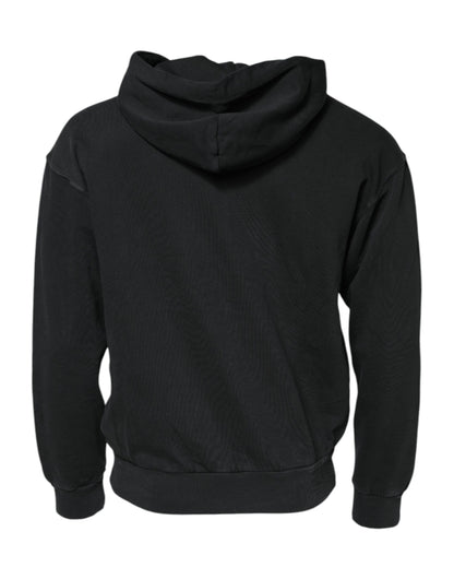 Dolce & Gabbana Logo Hooded Sweatshirt Cotton – Zwart