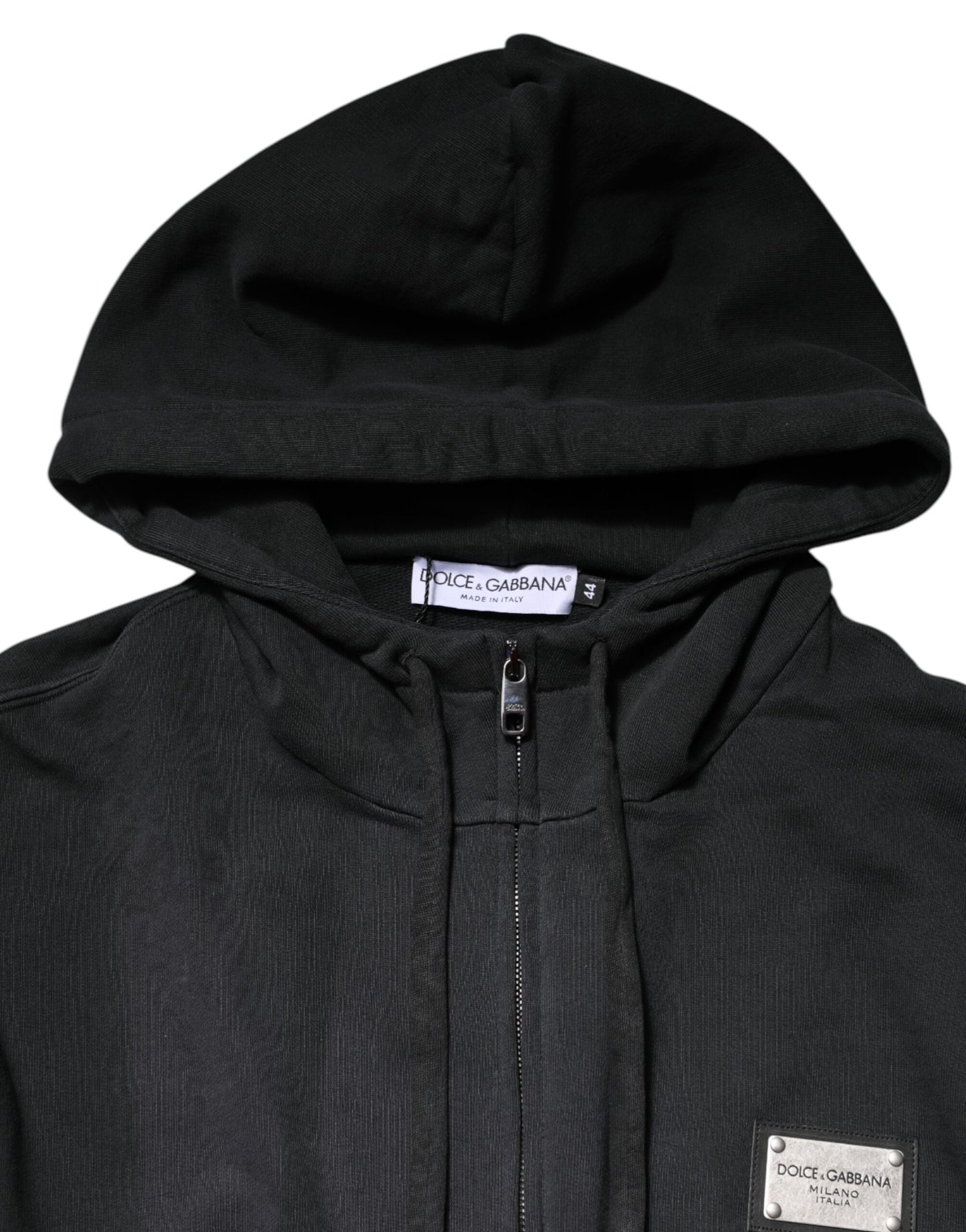 Dolce & Gabbana Logo Hooded Sweatshirt Cotton – Zwart