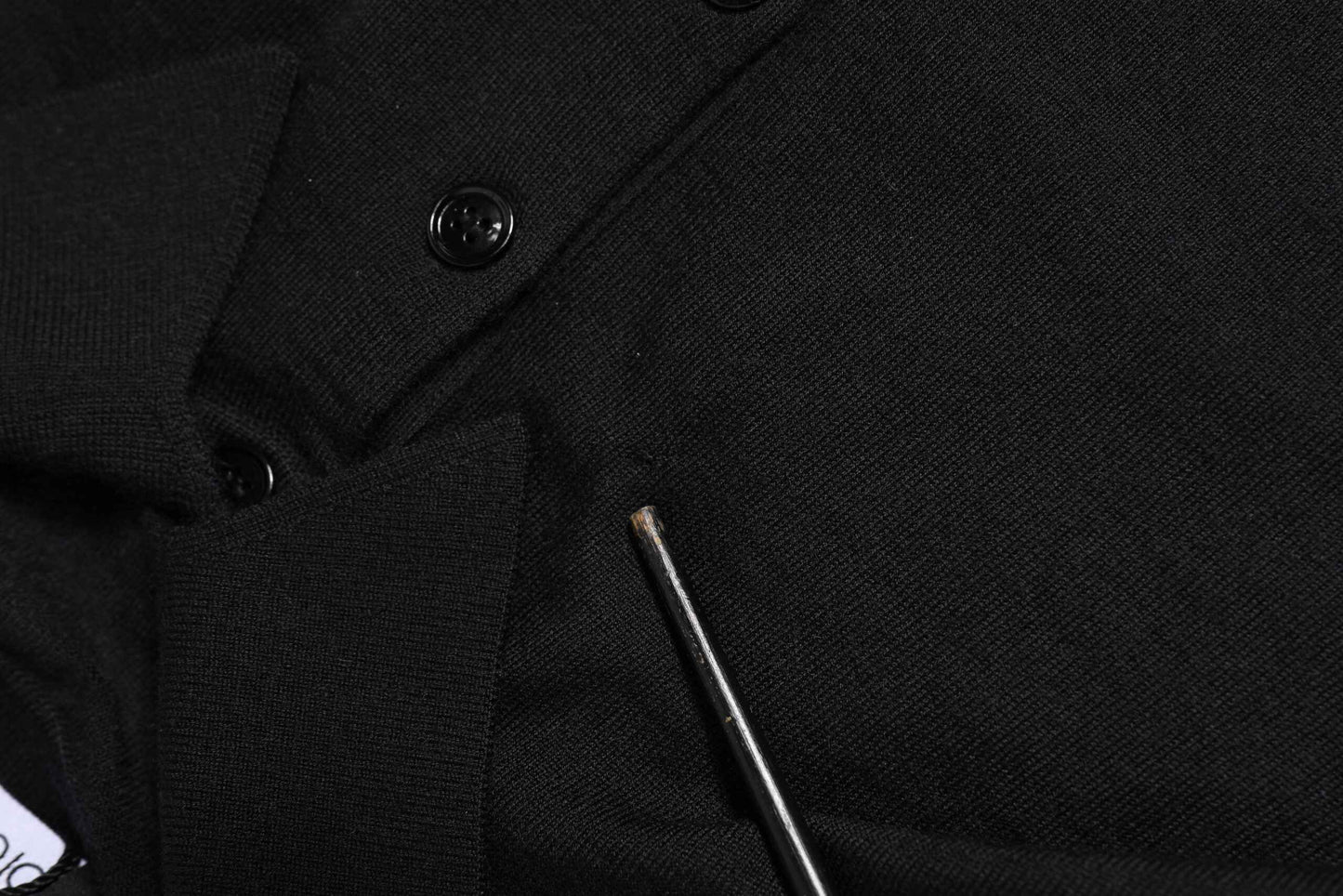 Dolce & Gabbana Black Logo Patch Collared Pullover Sweater
