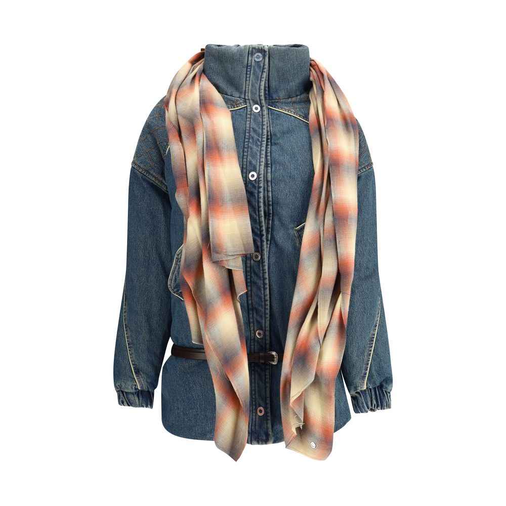 Marbell Amy Denim Jasje Met Afneembaar Sjaal Blauw