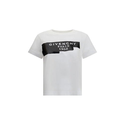 Givenchy Cotton T Shirt With Tape Print Black Logo Edition