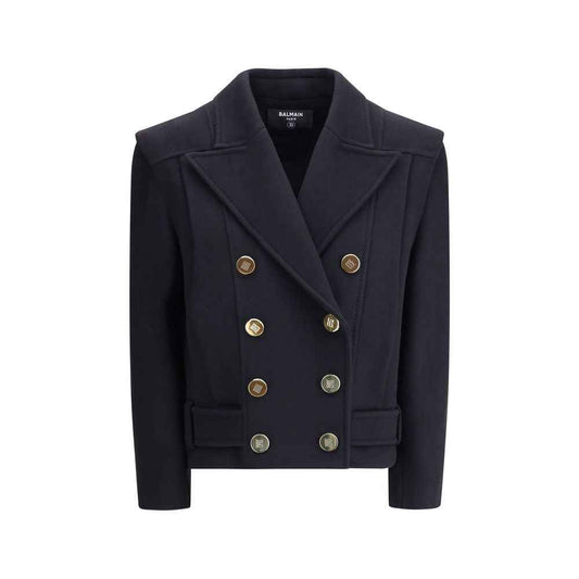 Balmain Wool Double-breasted Coat by Balmain