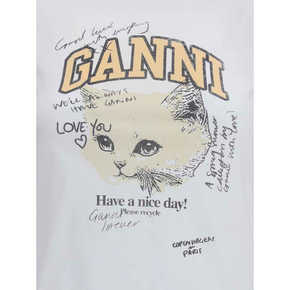 Ganni Kitten print T-Shirt