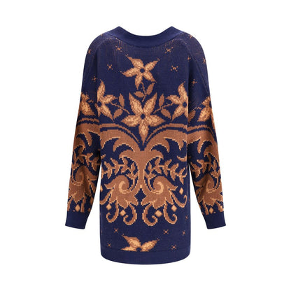 Etro Wol Jacquard Cardigan Met Piazzato Patroon Luxe