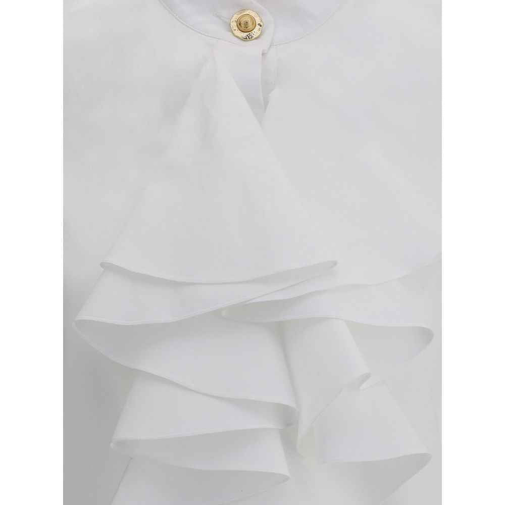 Balmain Poplin ruffle Shirt