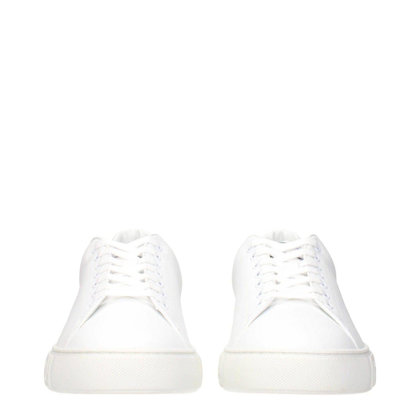 Versace White Leather Low Tops Sneakers Premium Craft