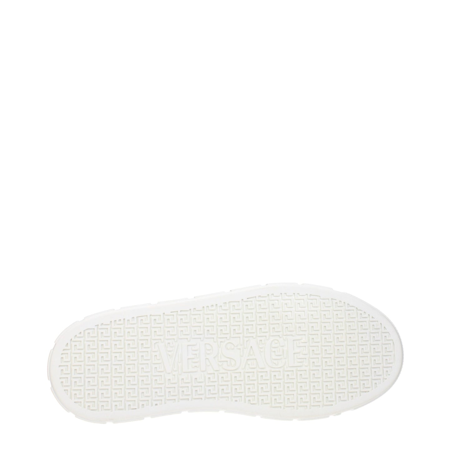 Versace White Leather Low Tops Sneakers Premium Craft