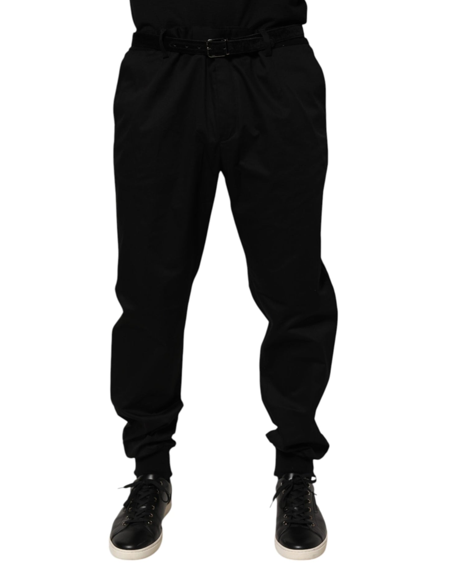 Dolce & Gabbana Katoen Stretch Casual Broek Zwart Luxe