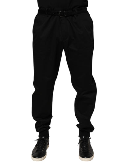 Dolce & Gabbana Katoen Stretch Casual Broek Zwart Luxe