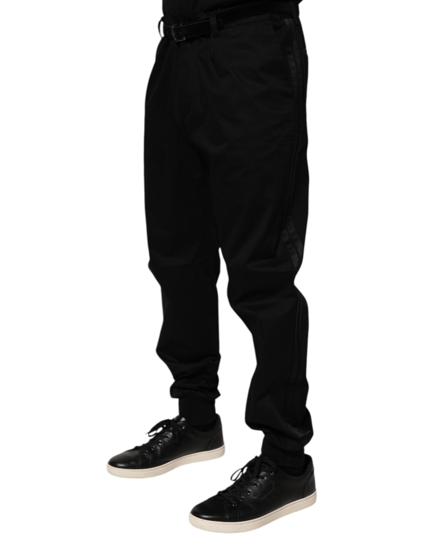 Dolce & Gabbana Katoen Stretch Casual Broek Zwart Luxe